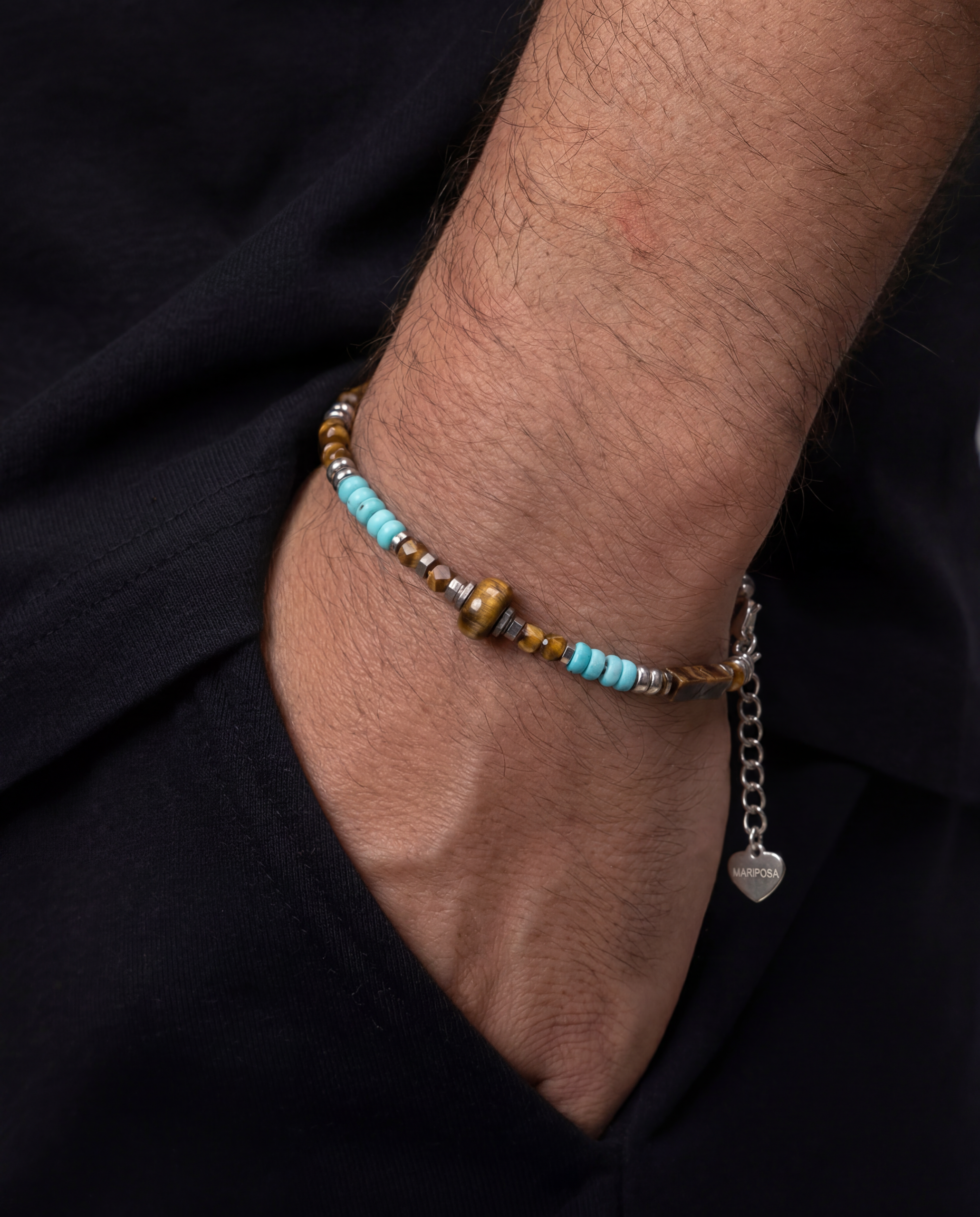 צמיד Tiger's Eye & Turquoise
