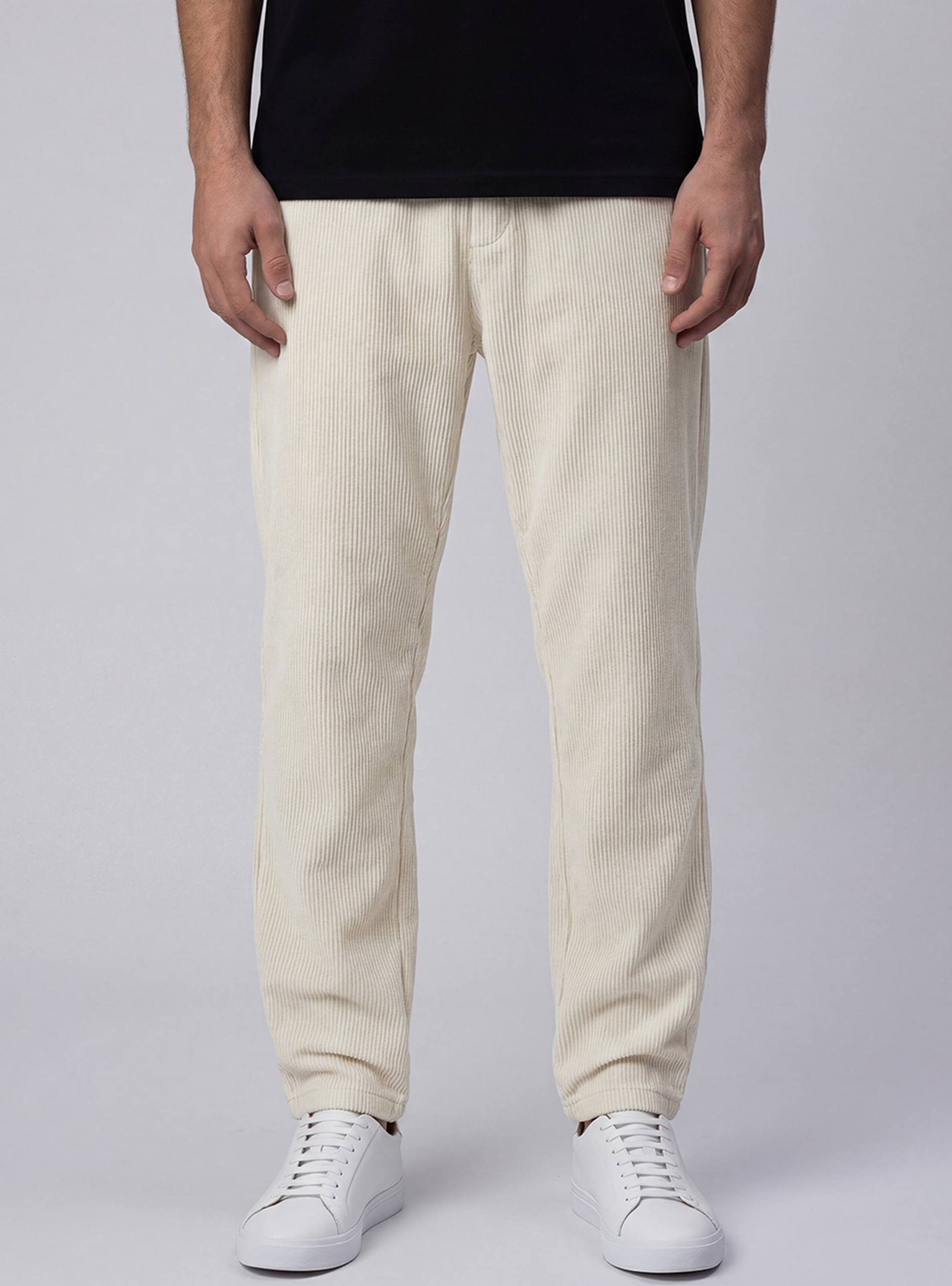 מכנס קורדרוי קרם